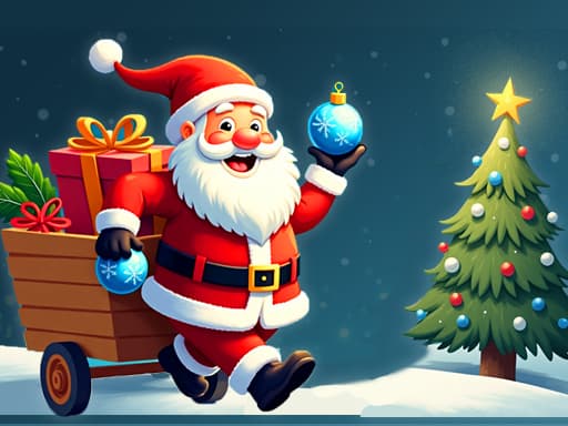 Santa: The Magic of Tree Decorating game screenshot - hypercasual - Free online game