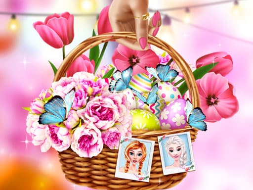 Easter Glamping Trip game screenshot - girls - Free online game