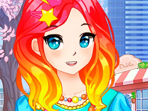 Anime Kawaii School Girls Dress Up game screenshot - hypercasual - Free online game