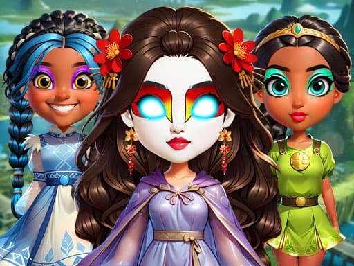 Elemental DressUp Magic game screenshot - girls - Free online game