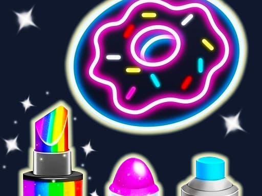 Kids Glow Paint Game游戏截图 - girls - 免费在线游戏