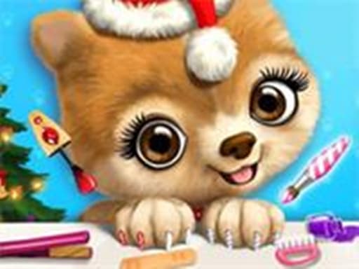 Christmas Animal Makeover Salon - Cute Pets game screenshot - hypercasual - Free online game