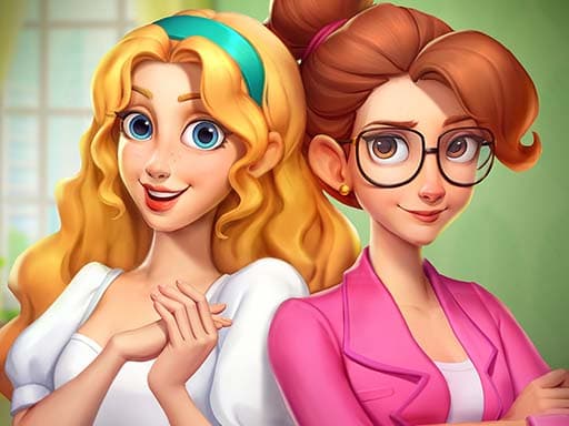 Design Diary   Match 3 &amp;amp; Home game screenshot - girls - Free online game