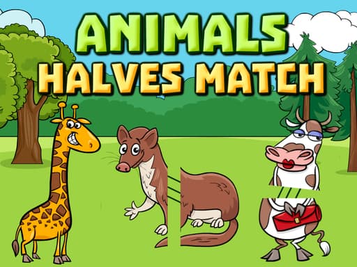 Captura de pantalla del juego Animals Halves Match - puzzles - Juego gratuito en línea