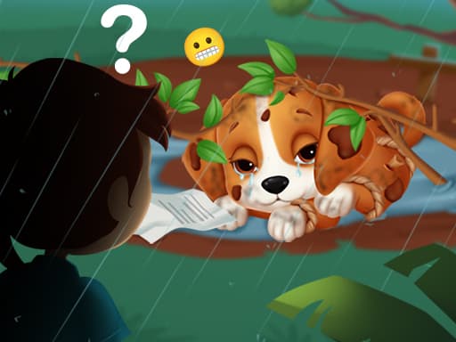Lost Puppy Rescue and Care game screenshot - girls - Free online game