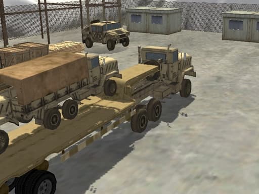 Transport Army vehicle truck driving game screenshot - action - Free online game