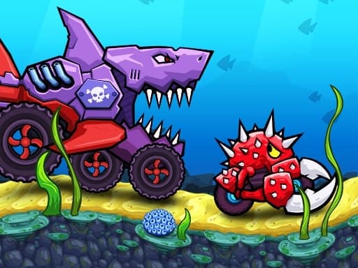 Captura de pantalla del juego Car Eats Car: Underwater Adventure - racing - Juego gratuito en línea