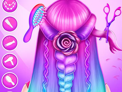 Braid Hair Salon Girls game screenshot - girls - Free online game