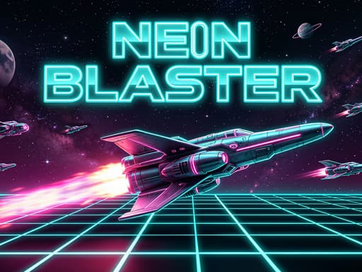 NEON BLASTER game screenshot - shooting - Free online game