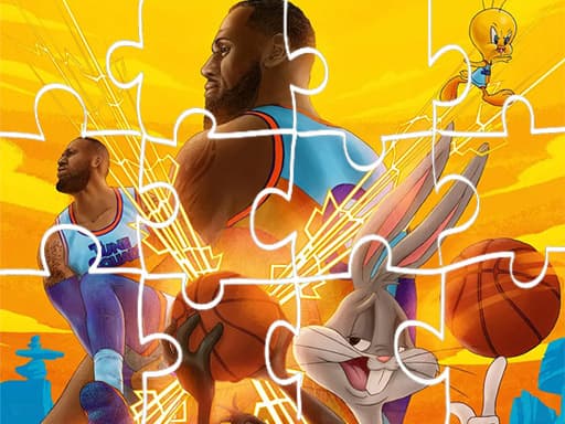 Space Jam Jigsaw game screenshot - girls - Free online game