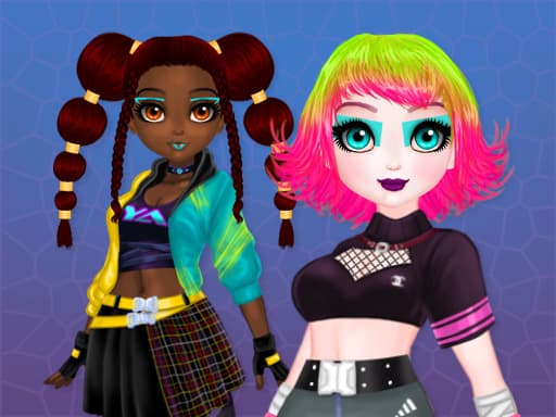 Cyberpunk Hairstyle 2200 game screenshot - girls - Free online game