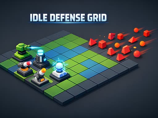 Idle Defense Grid game screenshot - hypercasual - Free online game