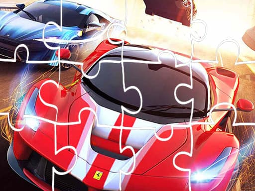 Captura de pantalla del juego Racing Crash Jigsaw - boys - Juego gratuito en línea
