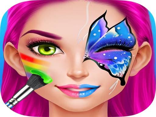 Face Paint Costume Party Girls Salon game screenshot - girls - Free online game
