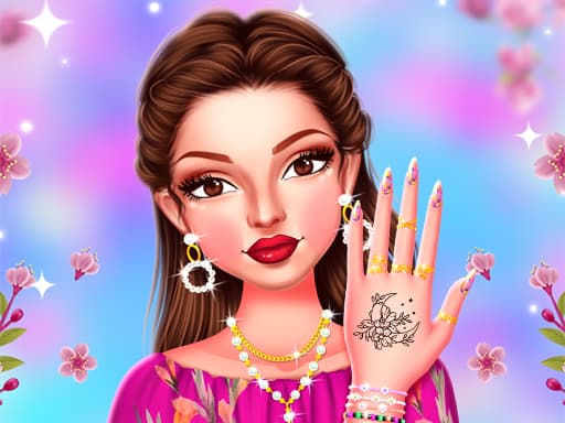 Celebrity Spring Manicure Design game screenshot - girls - Free online game