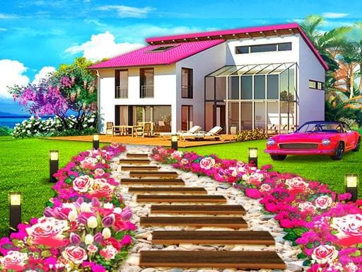 Home Design : Garden games Decoration simulator game screenshot - girls - Free online game