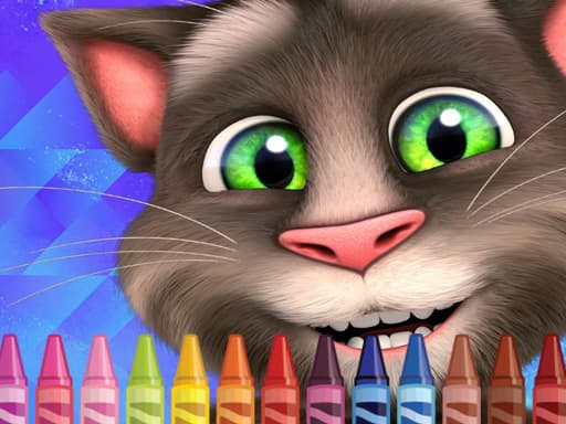 Captura de pantalla del juego 4GameGround - Talking Tom Coloring - arcade - Juego gratuito en línea
