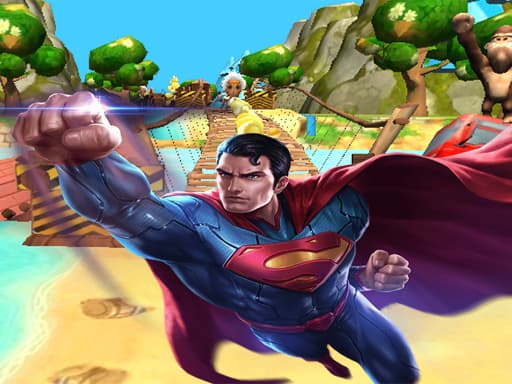 Subway Superman Run game screenshot - girls - Free online game