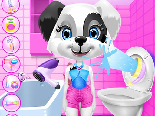 Lucy Dog Care game screenshot - girls - Free online game