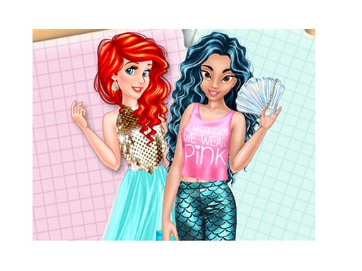 JASMINE AND ARIEL WARDROBE SWAP game screenshot - girls - Free online game
