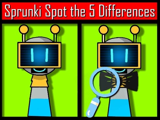 Sprunki Spot the 5 Differences game screenshot - girls - Free online game