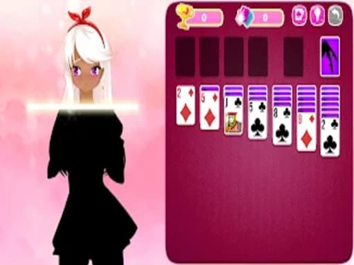 Solitaire Girls 2 game screenshot - hypercasual - Free online game