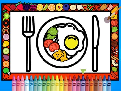 Color and Decorate Dinner Plate game screenshot - girls - Free online game