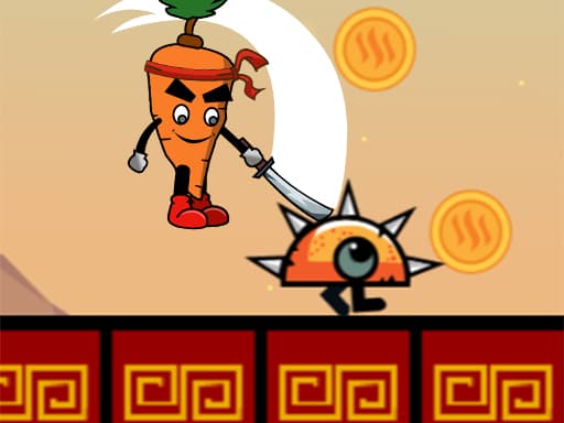 Captura de pantalla del juego Carrot Ninja Runner - adventure - Juego gratuito en línea