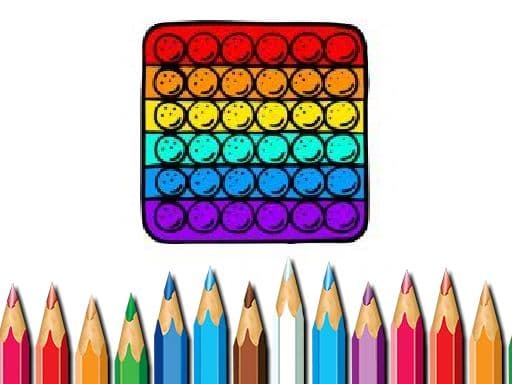Pop It Coloring Book game screenshot - girls - Free online game