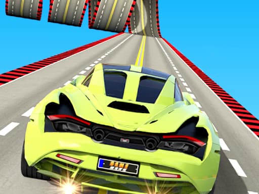 impossible car stunt mega ramp 3d  game screenshot - racing - Free online game