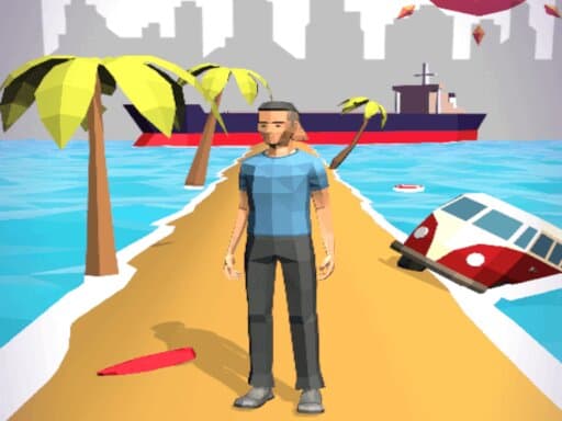 Tsunami Escape Run game screenshot - hypercasual - Free online game