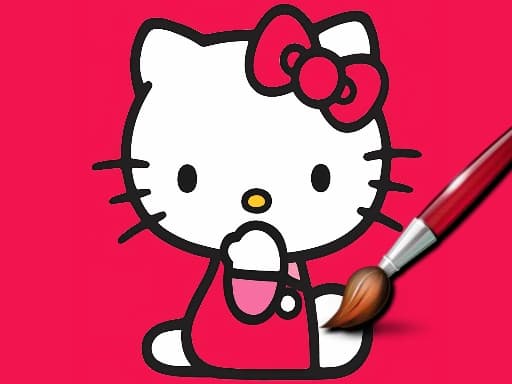 Easy Coloring Kitty game screenshot - girls - Free online game