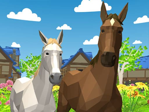 Captura de pantalla del juego Horse Family Animal Simulator 3D - adventure - Juego gratuito en línea