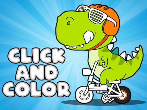 Click And Color Dinosaurs game screenshot - hypercasual - Free online game