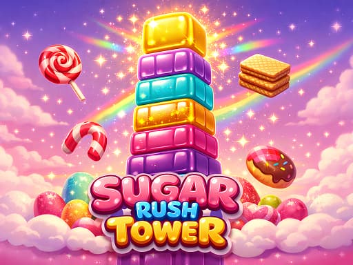 Captura de pantalla del juego Sugar Rush Tower - hypercasual - Juego gratuito en línea