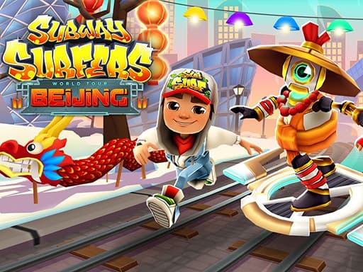 Captura de pantalla del juego Subway Surfers Beijing - racing - Juego gratuito en línea