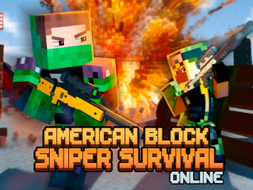 American Block Sniper Survival Online game screenshot - action - Free online game