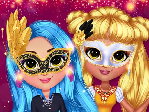 Venice Carnival Party game screenshot - girls - Free online game