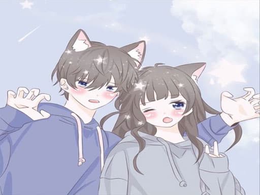 Cute Anime Couple game screenshot - hypercasual - Free online game