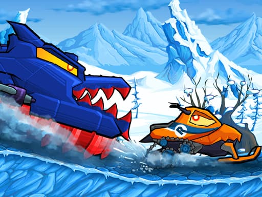 Car Eats Car: Winter Adventure game screenshot - racing - Free online game