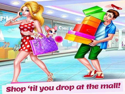 Shopping Mall For Rich Girls Supermarket Cashier游戏截图 - bejeweled - 免费在线游戏