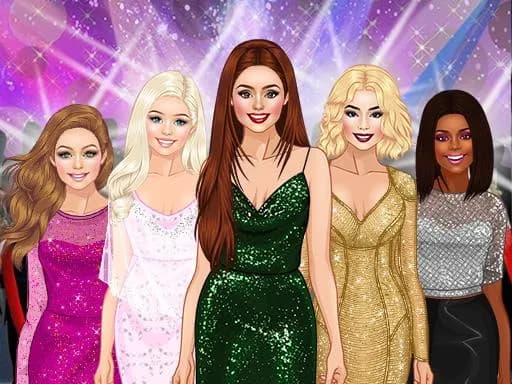Red Carpet Dress Up Game for Girl game screenshot - girls - Free online game