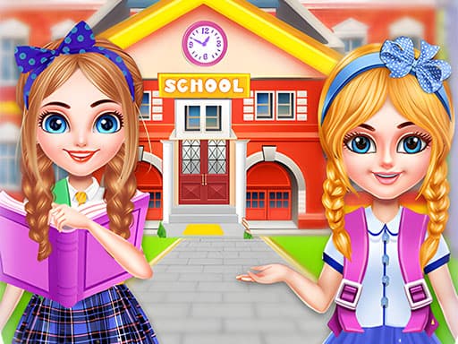Twins sisters back to school游戏截图 - girls - 免费在线游戏