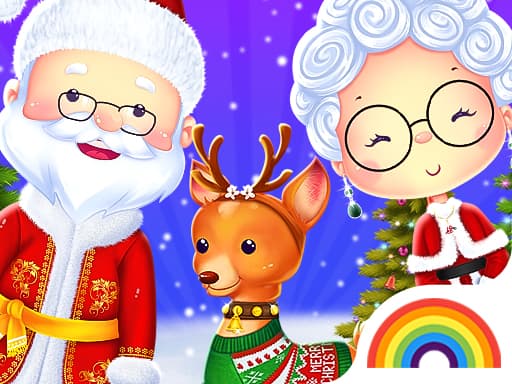 Mr And Mrs Santa Christmas Adventure game screenshot - girls - Free online game