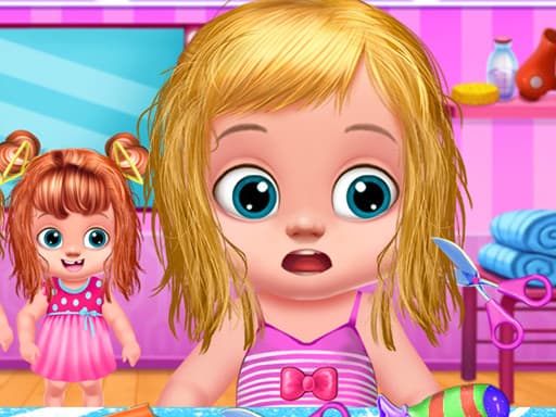 Babysitter Kids Hair Salon game screenshot - girls - Free online game