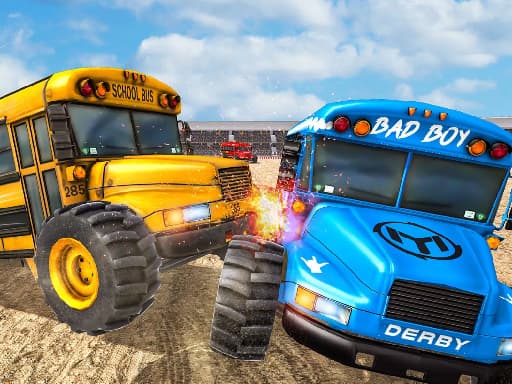 Captura de pantalla del juego School Bus Demolition Derby - action - Juego gratuito en línea