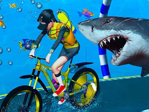 Captura de pantalla del juego Underwater Bicycle Racing - racing - Juego gratuito en línea