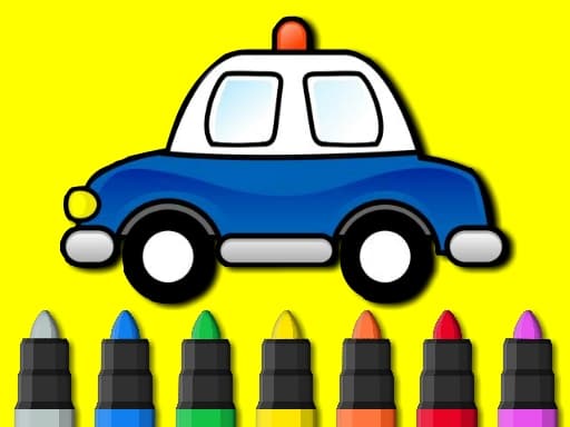 Easy to Paint Police Car game screenshot - hypercasual - Free online game