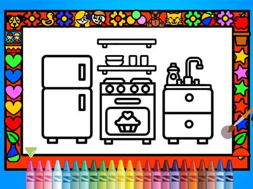 Color and Decorate Rooms game screenshot - girls - Free online game