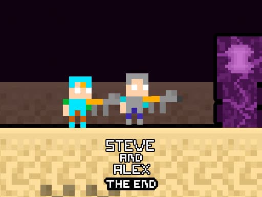 Steve and Alex TheEnd游戏截图 - arcade - 免费在线游戏